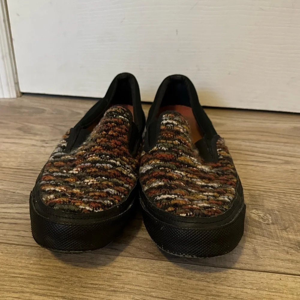Converse x Missoni Deck Star Cashmere and Satin Multicolor Slip On Sneakers